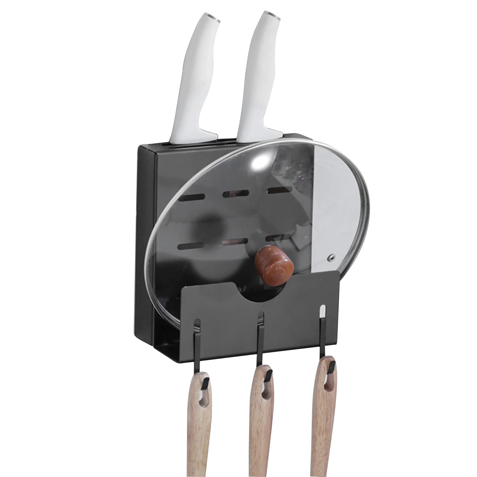 Portacuchillos universal de cocina montado en pared para mantener encimeras despejadas