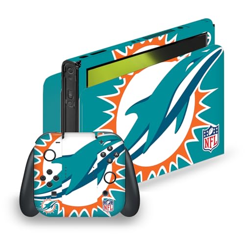 Autocollant Miami Dolphins Nintendo Switch OLED Anti-Rayures Skin Vinyle de Protection