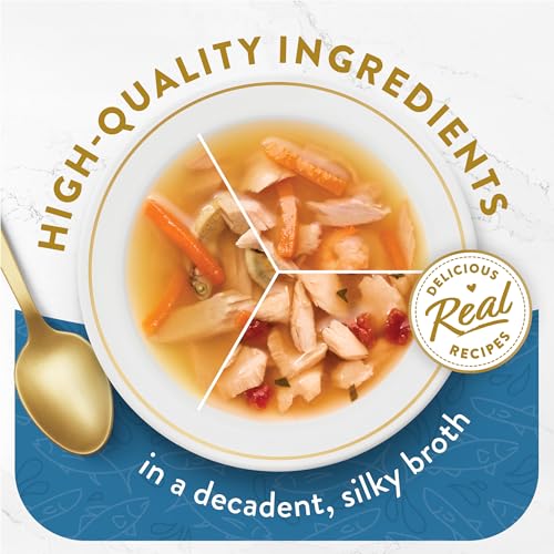 Image of Purina Fancy Feast Broths, Classic Seafood Wet Cat Food, 1.4 oz, 12-Pack