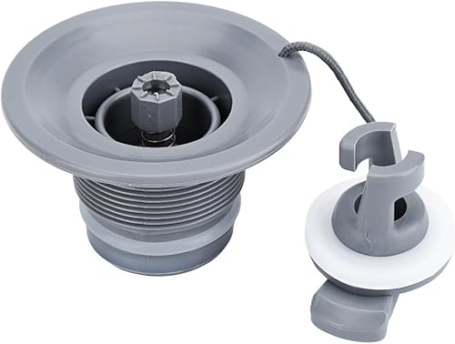 Miniatura 6 de Válvula de barco de PVC duradera gris, reemplazo de válvula de kayak, protección de doble sellado, entusiastas de la navegación para la mayoría de