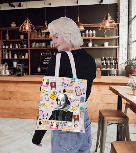 Bolso tote para amantes de la literatura con frase 'Brevity is the Soul of Wit' - G2TUP miniatura 2