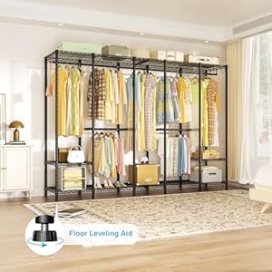Ulif H50 Garment Rack Heavy Duty Clothes Rack, Freestanding Extra Large Portable Closet Wardrobe Rack, Clothing Racks for Hanging Clothes 89.8''W x 15.8" D x 76.4" H, Max Load 1400 Lbs, Black Ulif H50 Garment Rack Heavy Duty Clothes Rack Freestanding Extra Large Portable Closet Wardrobe Rack Clothing Racks for Hanging Clothes 898W x 158 D x 764 H Max Load 1400 Lbs Black