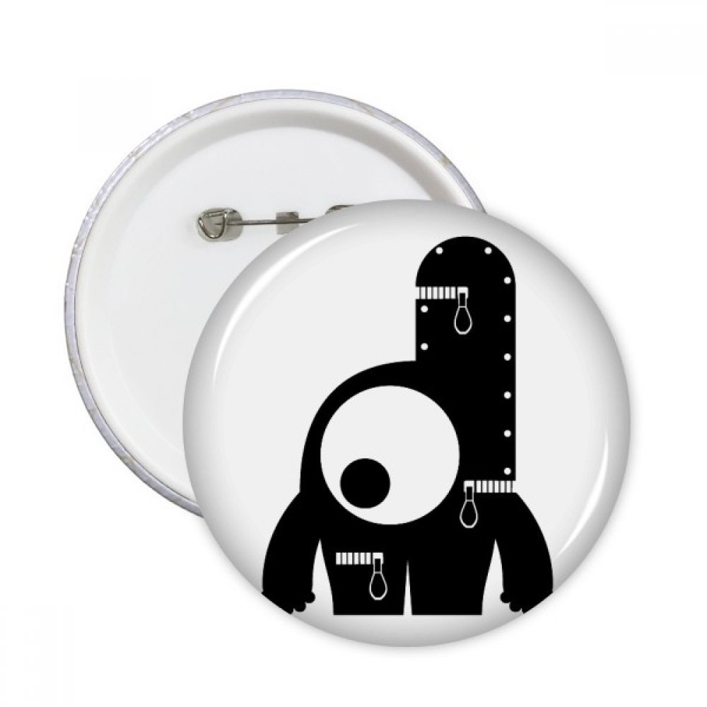 Badge Alien Monster bouton rond multicolore pour customisation vêtement DIYthinker 5pcs