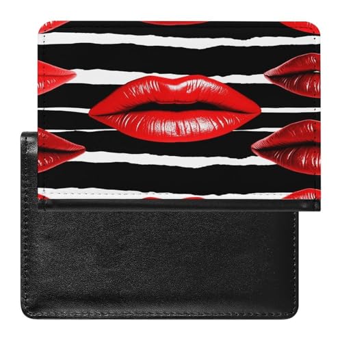 Étui de passeport Red Lips protection RFID pour sécuriser vos accessoires