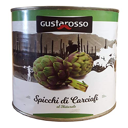 SPICCHI DI CARCIOFI AL NATURALE 2500 gr. Gustarosso - Cartone 6 Pezzi