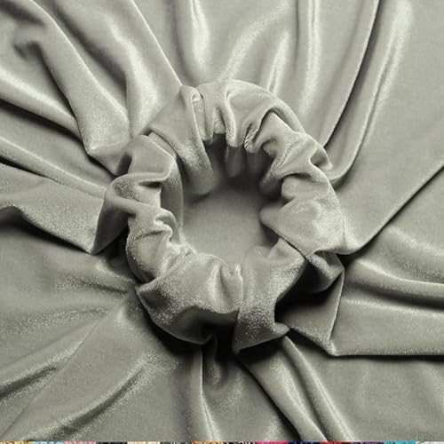 Image of Amazon Brand - Umi 10 Mtr Multi Purpose Velvet Fabric Cloth for Decoration, Trousseau Packing, Party Hall, Bouquet, Gift Packing, Decor, Pooja Room (10 Mtr, Silver), Solid