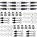 Produktbild RUNCCI-YUN 5,5 mm x 2,5 mm dc Mount Socket, 12 x DC-Hohlstecker mit Lötanschluss, 5,5 mm x 2,5 mm 12x DC-Stecker +12 x Gummi Schutzklappen,für Audio/Video/Handy/Überwachungskameras
