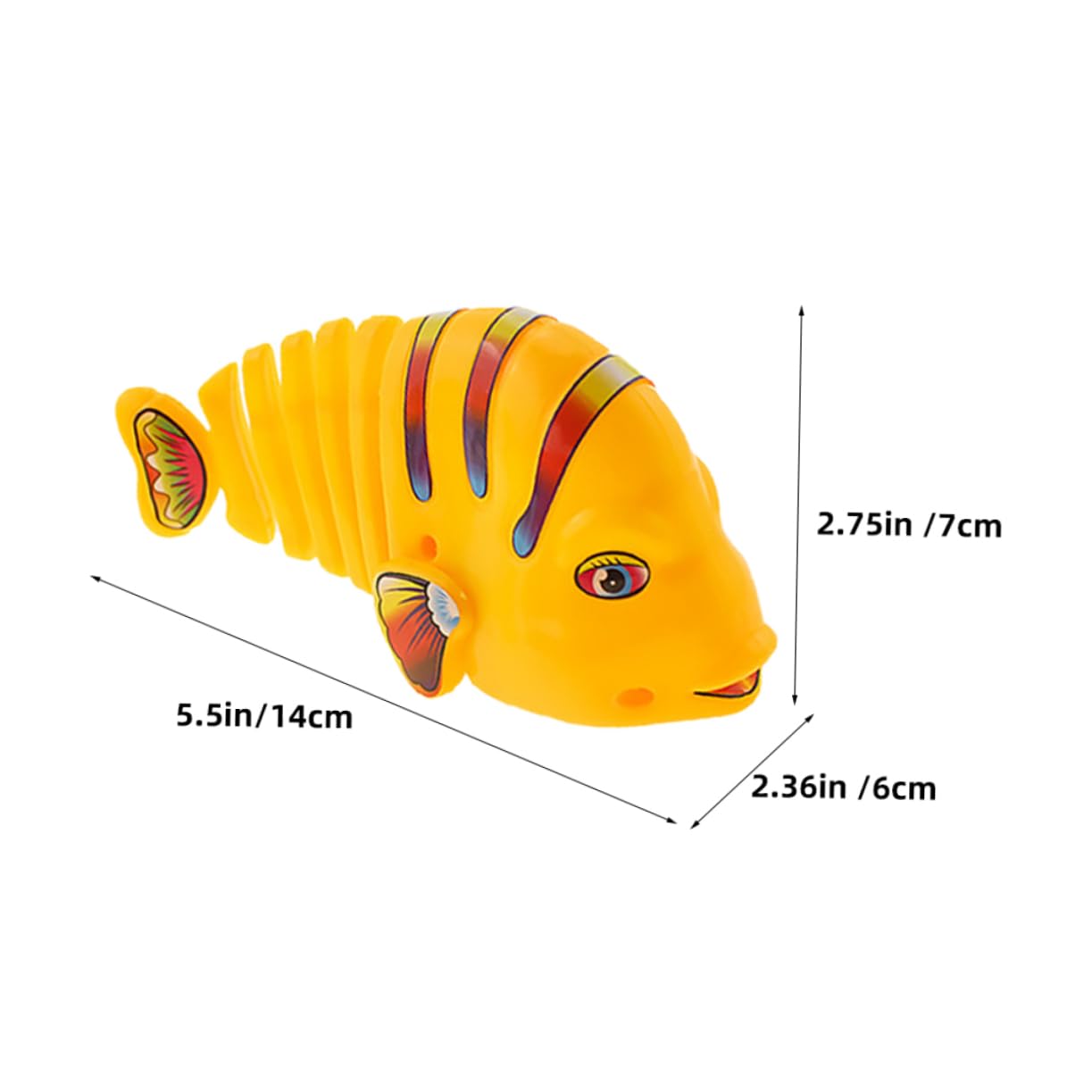 WOONEKY 3Pcs Cartoon Wind Up Fish Fun Swinging Action Bath for Engaging Robot Fish Playset Safe Material for Fine Motor Skill Development