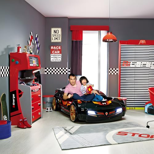 ALREAR Race Car Parking Only Sign Vintage Room Decor for Boys Bedroom, Metal Tin Signs Men Garage Cars Wall Decorations 8x12 Inch
