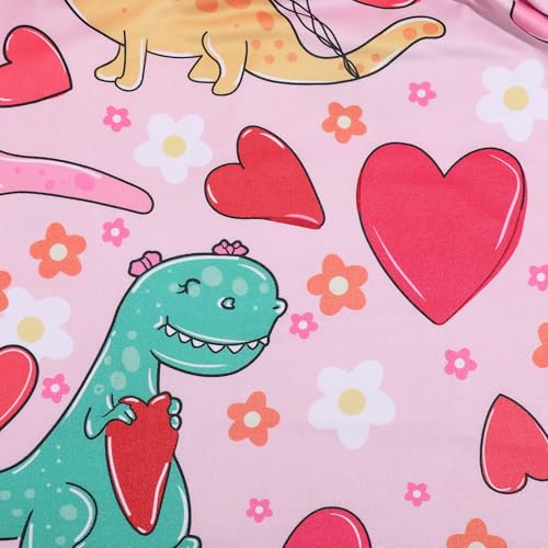 Toddler Girl Love Dress Sweet Hearts Print Long Sleeve Dress 3-8Y4
