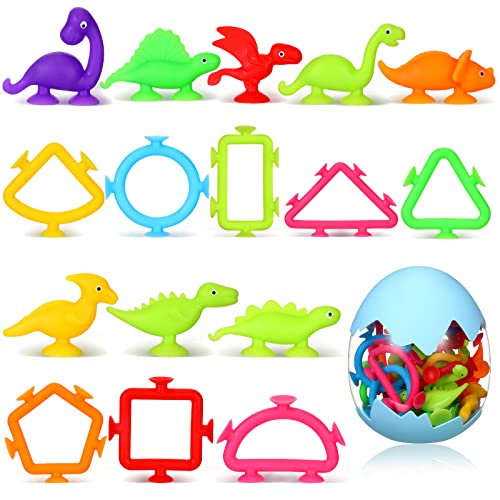 Libima 24 Pieces Silicone Suction Cup Toys Bath Toys Set, Animal Shape Suction Toys Multi Color Bath Tub Toys For Stress Release, Family Parent Interactive Game Bath Building Blocks #TOP23