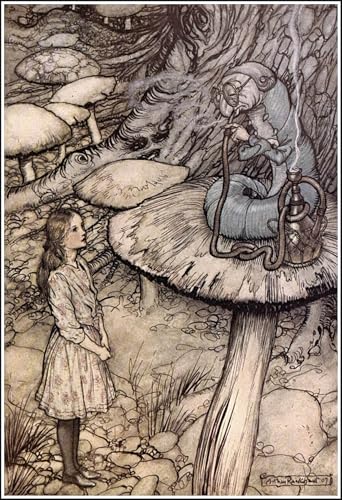Toile Arthur Rackham Alice decoration murale anti-reflet grand format pour salon