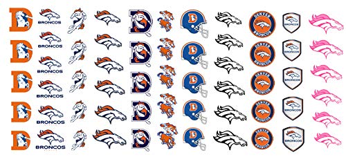 Football Waterslide Denver Colorado Nail Art Decals - Salon Quality