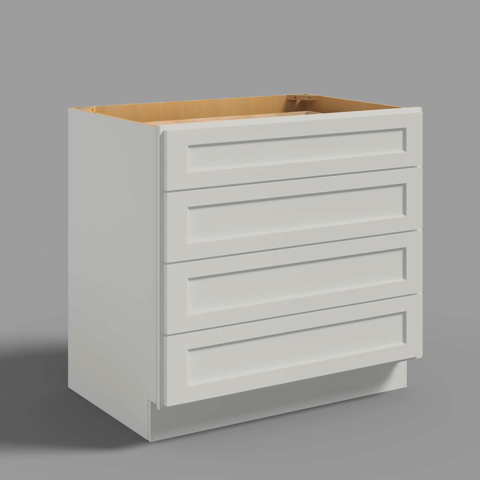 Hausvita 36" 4-Tier Undermount Kitchen Drawer Cabinet, RTA Storage Drawer, Full Extension Soft Close Slides, Ample Storage Organizer, MDF &amp; Plywood with UV Coating