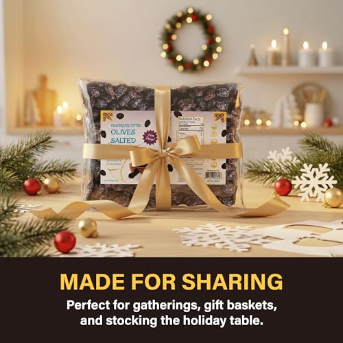 Natural Zing Organic Peruvian Black Olives | Dried Olives, Pitted for a Convenient Healthy Snack Alternative | Naturally Fermented & Organic | 8 oz Bag