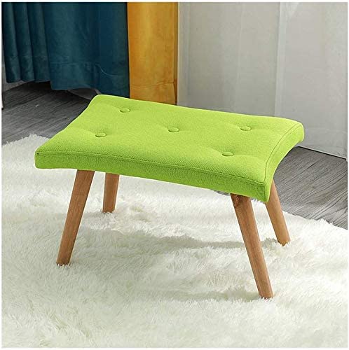 Tabouret canapé vert en bois massif robuste résistant pour petit salon