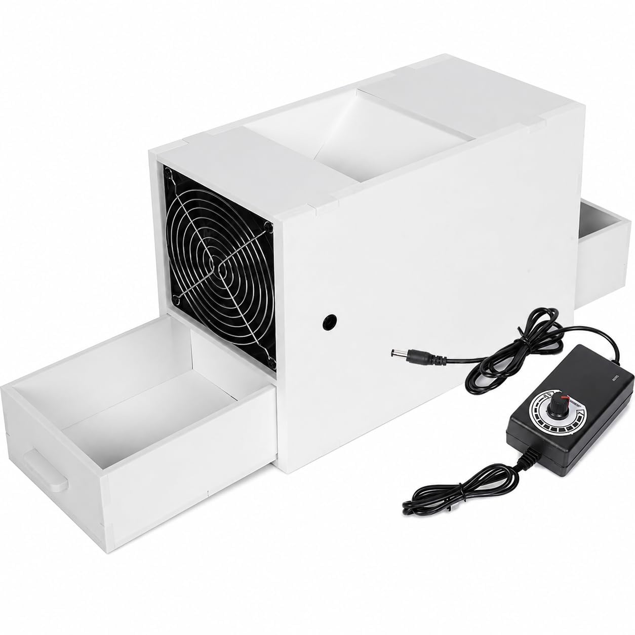 Elektrische Getreidegewinnmaschine mit verstellbarem Ventilator und zwei Schubladen für Hirse, Getreide, Samen und Vogelfutterreinigung