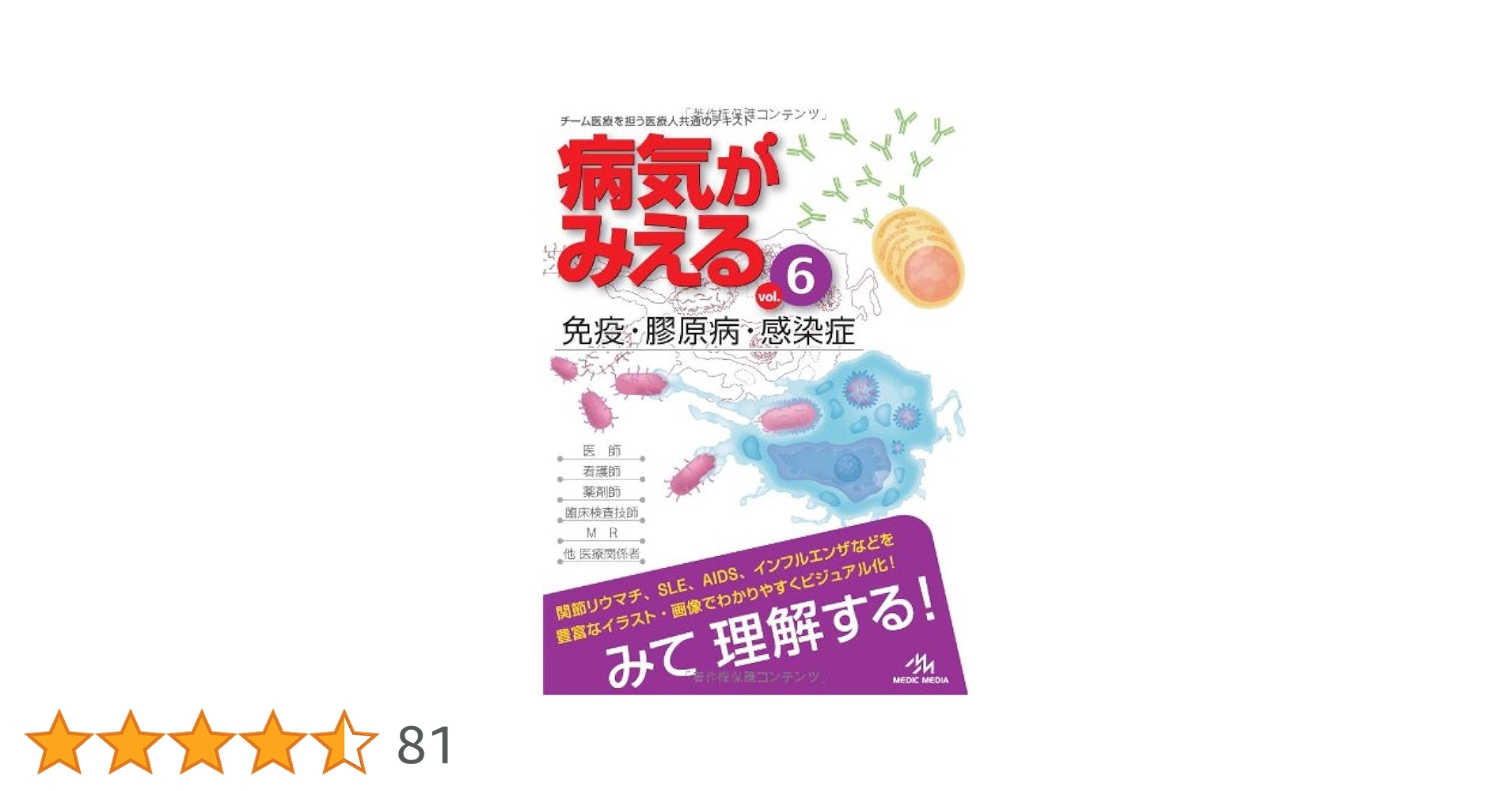 【新品未使用】『病気が見える』6冊セットvol.1,2,4,5,6,10 病気がみえる - チーム医療を担う医療人共通のテキスト