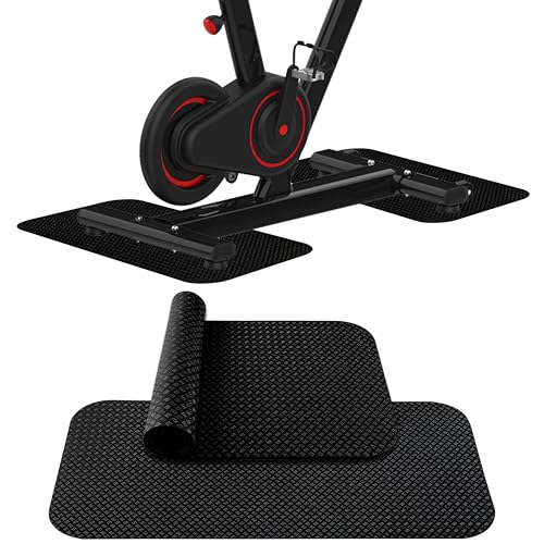 Capslpad Bodenschutzmatte 6 mm Dicke Sportmatte Fitnessmatte rutschfest Unterlegmatte für Fitnessgeräte 2 Stück für Home Gym Sportgeräte Heimtrainer Laufbänd Ellipsentrainer auch als Yoga Matte