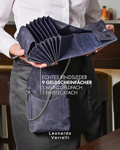 Cartera de camarero anticaída con monedero grande para evitar pérdidas 4