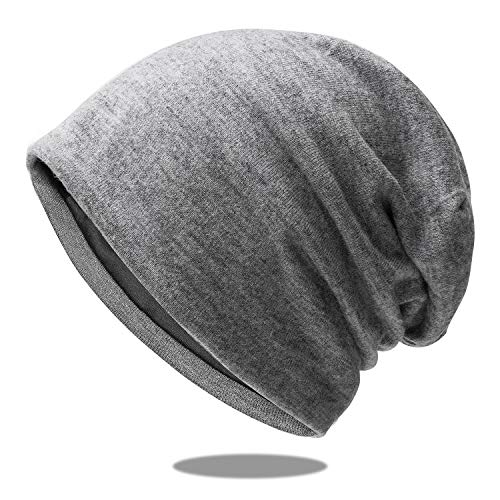Hongtellor Unisex Beanie Cap Stretch Beanie Hat Casual Cap Men Slouchy Beanie