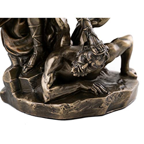 Estatua Arcángel San Miguel 10 Pulgadas Bronce miniatura 5