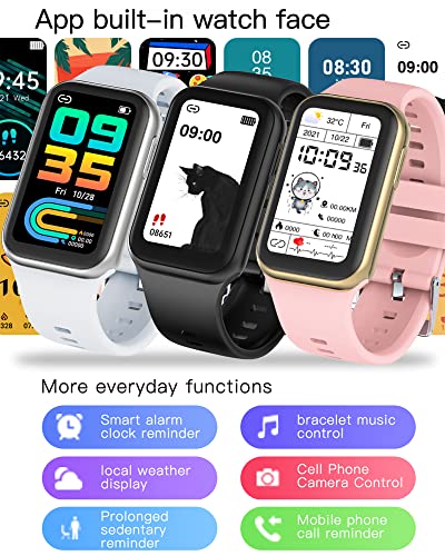Smartwatch Slimme horloge Fitnes stracker Hartritme monitor Slaap SpO2-tracker, Stappenteller horloge waterdichte calorieteller, Stappentracker Sportwatch voor dames, heren en cadeau - Afbeelding 8