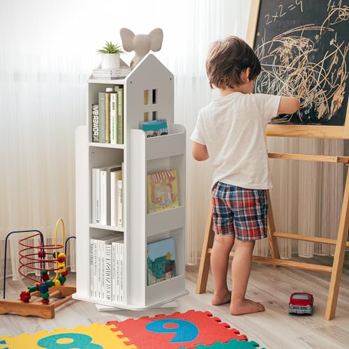uyoyous 3-stufiges Drehbares Bücherregal für Kinder, 360° Drehbar...