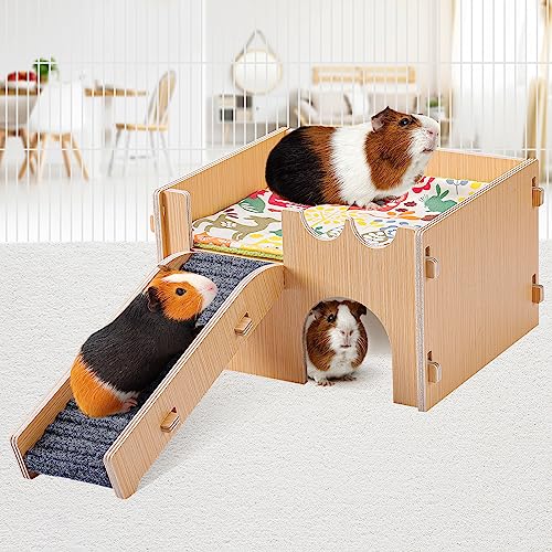 MEWTOGO Guinea Pig Wooden Castle