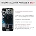 UooFide Back Cover Glass Replacement Compatible with iPhone 15 Plus 6.7-Inches All Carriers with Pre-Installed Plate +Wireless Charging Coil Flex Cable +Flashlight +Microphone +Camera Frame (Black)