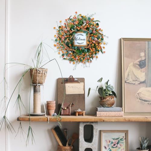22" Artificial Fall Wreath for Front Door  - image 6