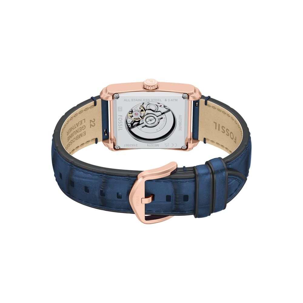 Fossil Carraway ME3274 - Reloj de Acero Inoxidable para Hombre, 30 mm, Color Oro Rosa