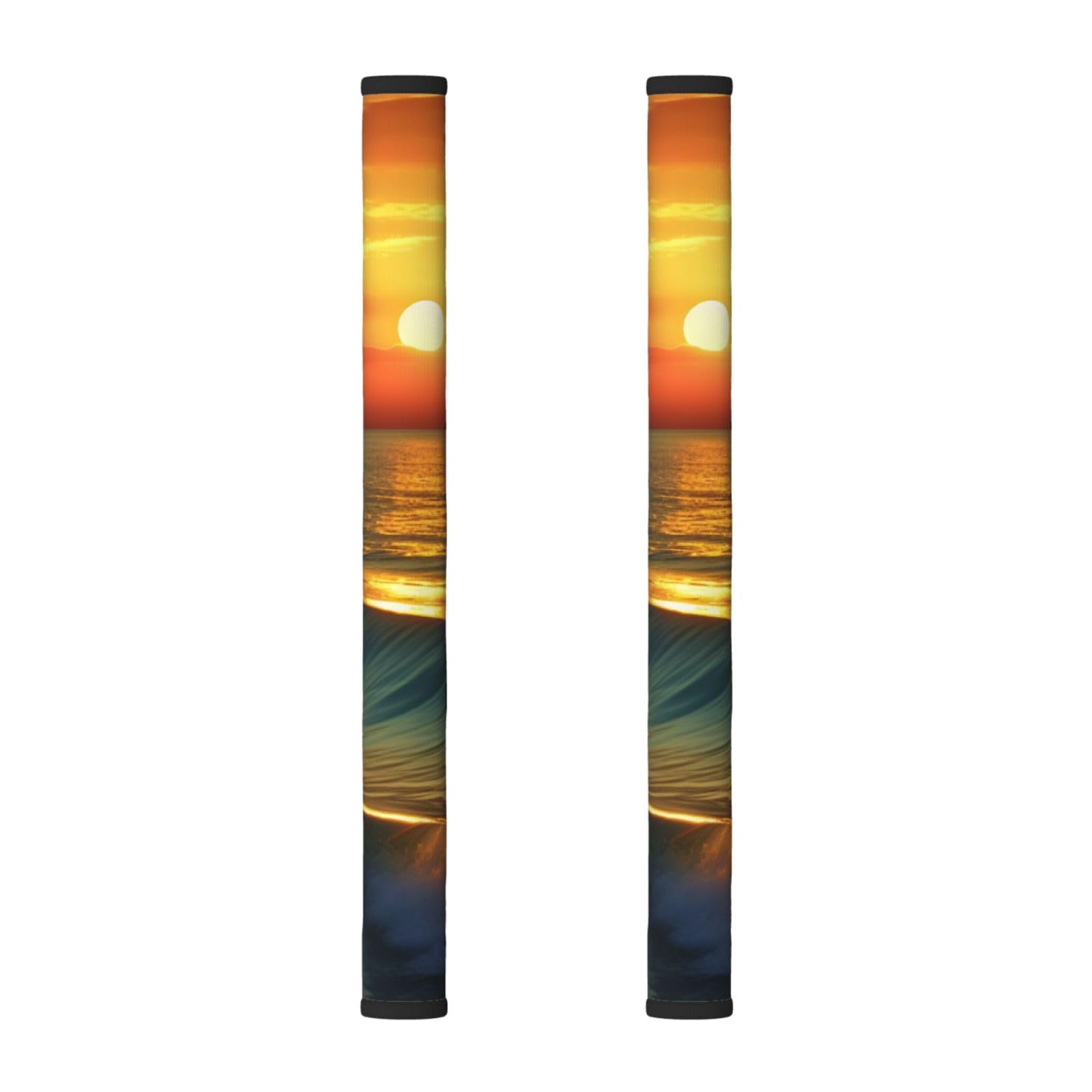 VGFJHNDF Refrigerator Door Handle Covers 2-Pack, Sunset Seaside Printed Protect and Decorate for Fridge Ovens Dishwashers