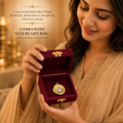 Image of DIVINITI 24K Gold Plated Double-Sided Religious Pendant with Premium Gift Box, Spiritual Locket for Men & Women, Devotional Jewellery for Gifting & Everyday Wear