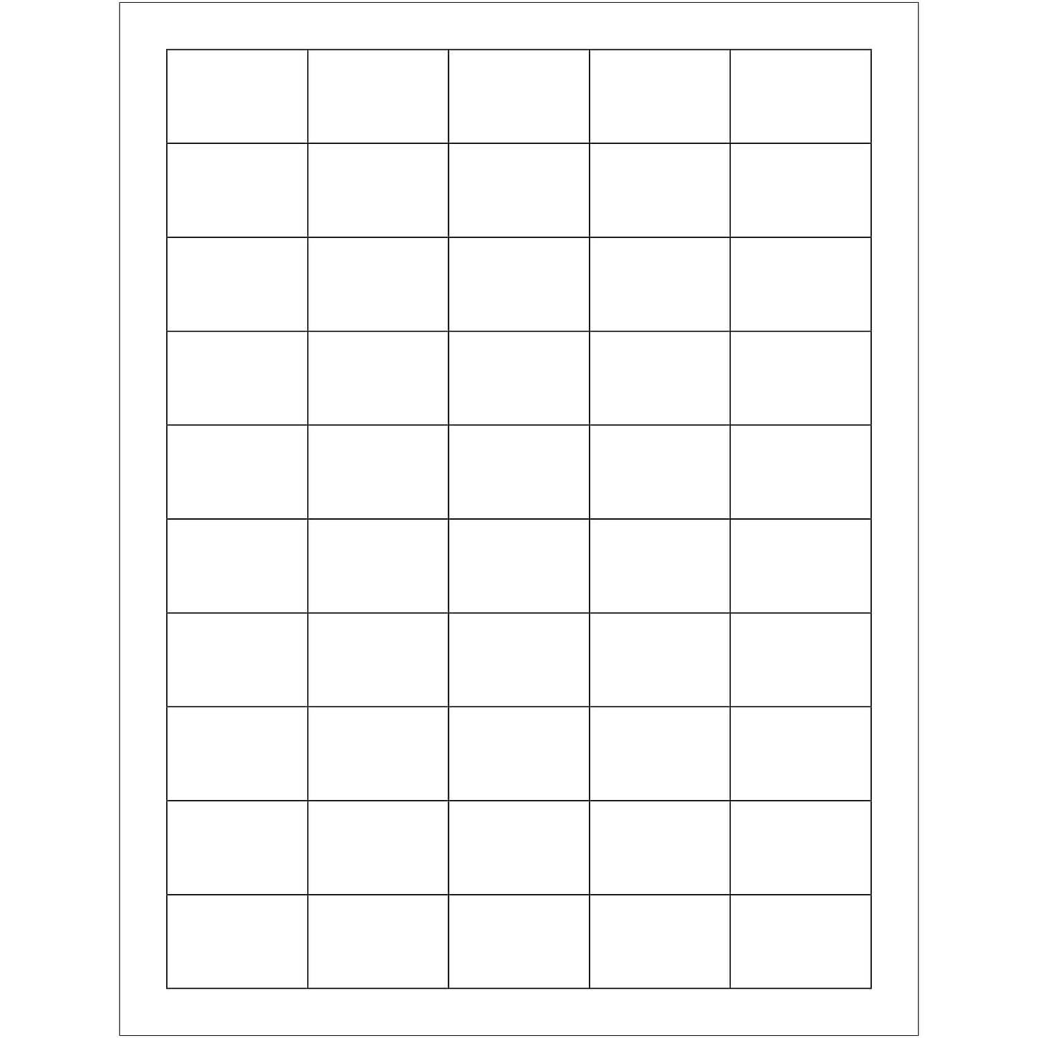 1.5 x 1 in. White Rectangle Laser Labels - Pack of 5000