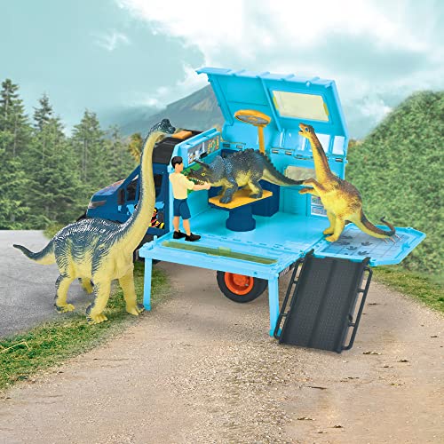 Dickie Toys - Dinosaurier World Lab - Spielzeugauto Iveco Daily 4x4 (26 cm) mit ausklappbarem Dino-Labor inkl. Dinos - Spielzeug f&uuml;r Kinder ab 3 Jahren