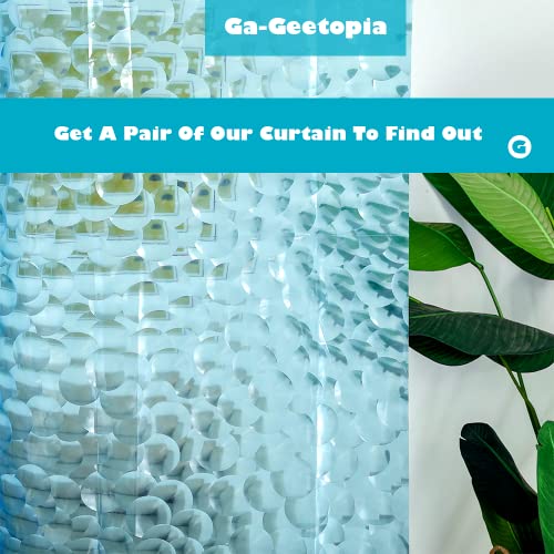 Ga-Geetopia Eva 3D Blue Pearl Water Cube Plastic Shower Curtain Liner - Premium Light Weight 72" X 72" Blue Bathroom Shower Showroom Curtain Liner With Rustproof Metal Gromments And Weighted Magnet #TOP6