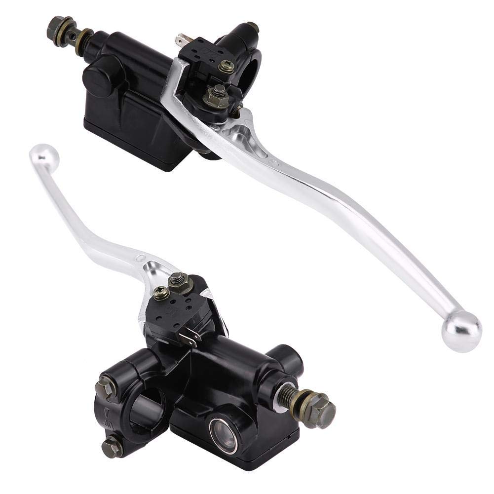 Terisass Maneta de la Motocicleta Embrague Freno, Bomba de palanca de Freno de Motocicleta 7/8" 22 mm Aleación de aluminio Freno delantero Derecho Cilindro Maestro Principal