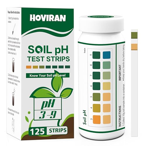 Soil pH Test Kit，125 Soil pH Test Strips– (3-9 Range) Quick & Accurate Soil Testing Paper for Gardens...