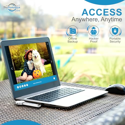 ThePhotoStick® Omni 64GB USB Flash Drive & Memory Stick – Photo & Video Backup for iPhone, Android, Mac & PC – Multiport Connection to Easily Store & Transfer Files