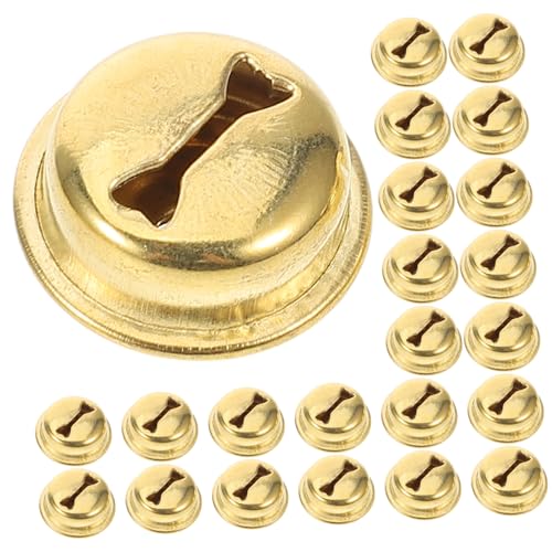 HOMSFOU 100pcs Craft Bells Multi-use Metal Doll Making Bells Replaceable Replacements for Puppet Making DIY Supply