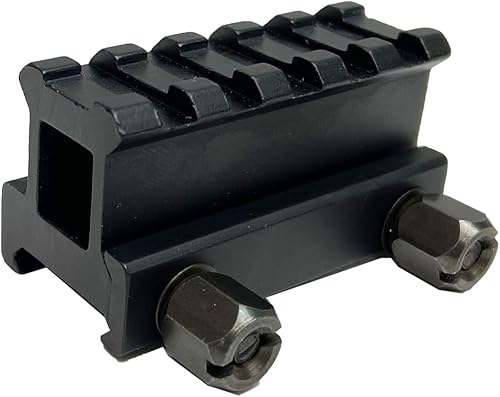 MT100-5D - Soporte elevador Picatinny de perfil bajo de 1 pulgada y 5 ranuras, montaje elevador de riel transparente para puntos rojos, visores,