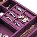 KLOUD City Two-Layer Jewelry Box Organizer Display Storage case with Lock (Purple)