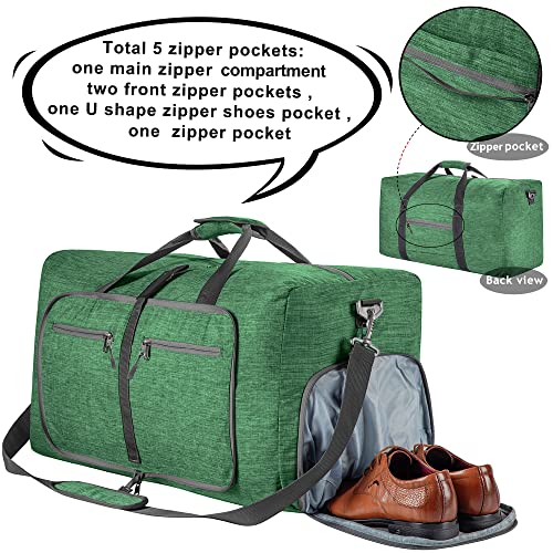 Image of Vomgomfom 65L /85L /115L Foldable Travel Duffle Bag with Shoe Compartment