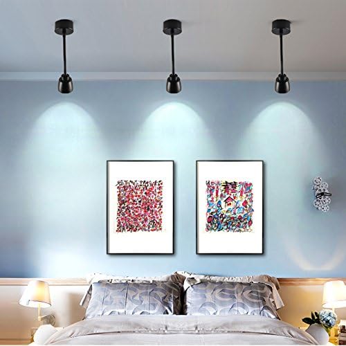 5W Pure White LED Ceiling Light Picture Spot Lamp Fixture Flexible Pipe Painted Black