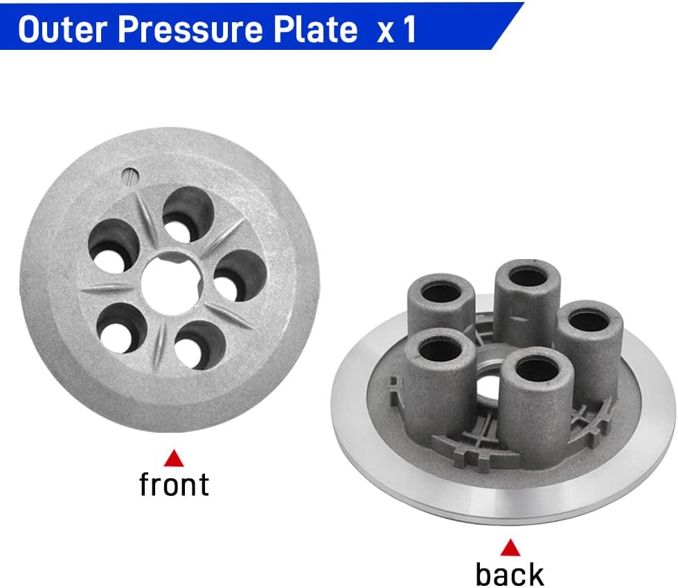 Clutch Center Inner Hub & Outer Pressure Plate & Oil Filter Kit Compatible with Honda Sportrax 400 TRX400EX 400EX 2005-2008 TRX400X 2009-2014 OEM# 22350-HN1-000 22121HN1-A40