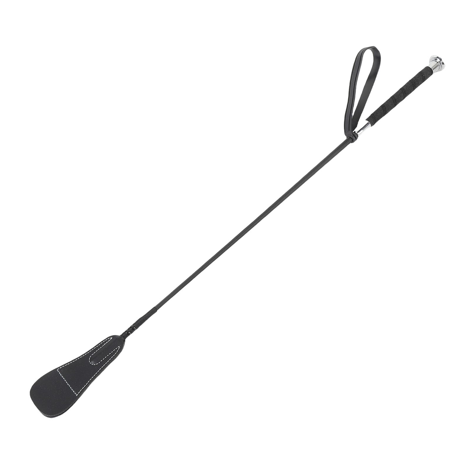 Pongnas Frustino da Dressage Professionale per Equitazione – Frustino Equestre da 68 Cm con Impugnatura Antiscivolo, Fungo Placcato e Cinturino da Polso in Gomma – Asta in Fibra di PC + Punta in Pelle