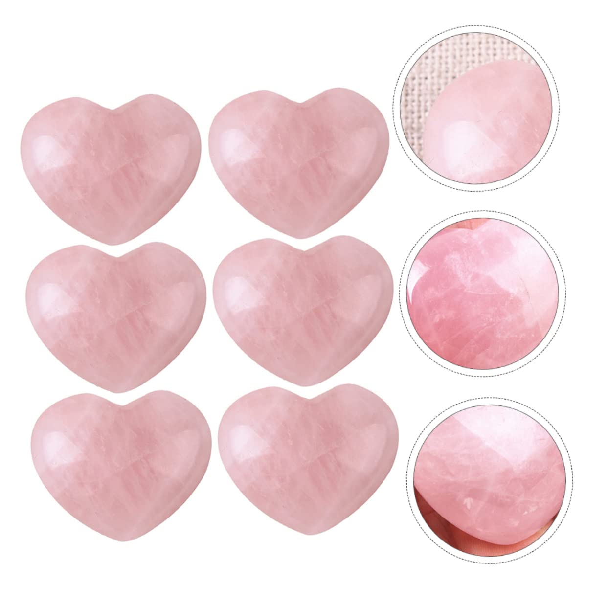 Ipetboom 18pezzi Pietre Cuore Naturali Per Bilanciamento Chakra Decorazioni Cristallo Per Guarigione e Per e Occasioni Speciali
