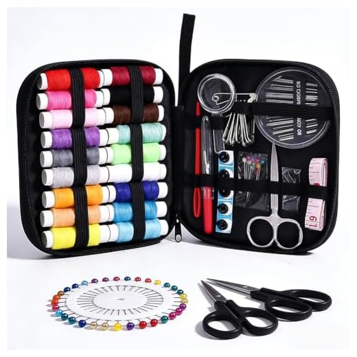 Kit de costura portátil de 130 peças, kit de agulha e linha para costura, acessórios profissionais de suprimentos de costura