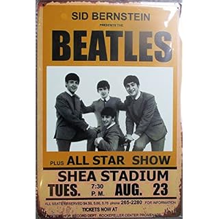 hotrodspirit – Plaque du Groupe The Beatles Style Affiche All Star Show 30x20cm tole Rock Roll - Les Beatles, Paul McCartney, John Lennon, RIngo Starr, George Harrison